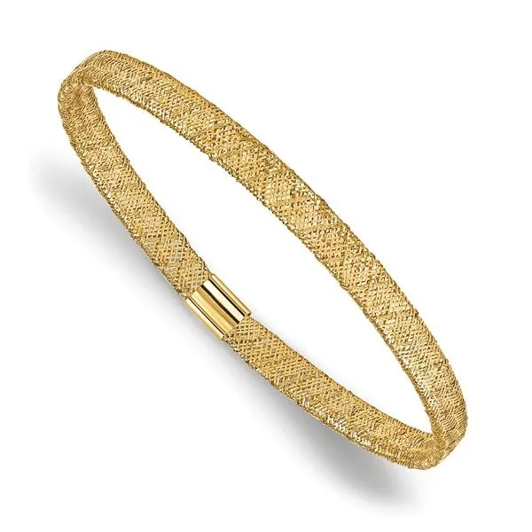 10 Karat Yellow Gold Fancy Bangle J. Thomas Jewelers Rochester Hills, MI