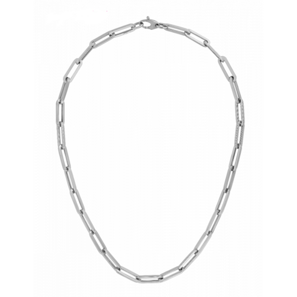 Sterling Silver Paperclip Necklace J. Thomas Jewelers Rochester Hills, MI
