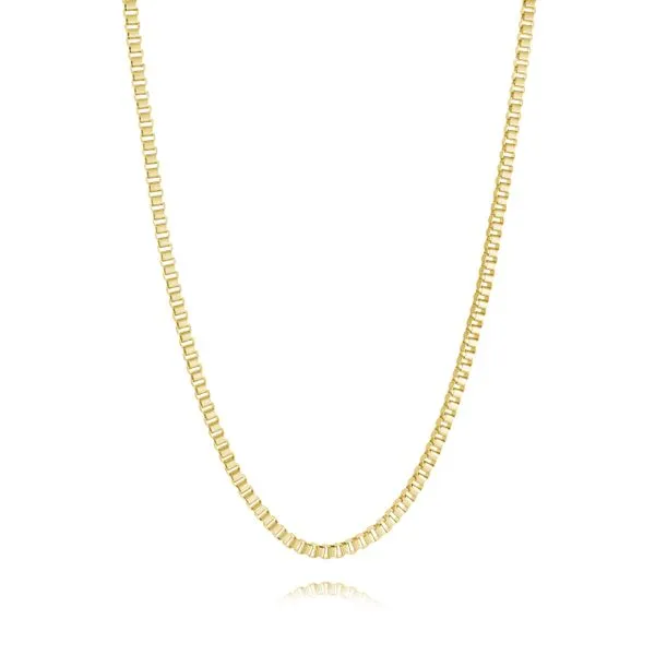 GOLD PLATED SQAURE BOX CHAIN 22