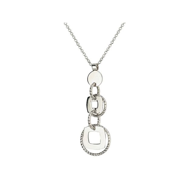 Sterling Silver Glimmer + Square Necklace J. Thomas Jewelers Rochester Hills, MI