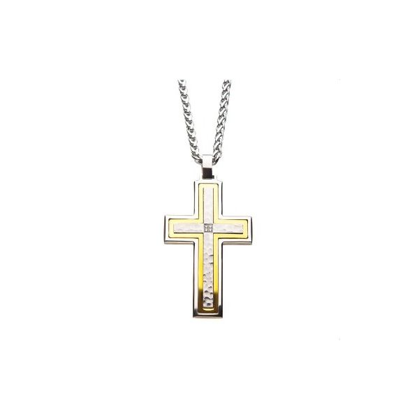 Hammered And Gold  Plated Cross J. Thomas Jewelers Rochester Hills, MI