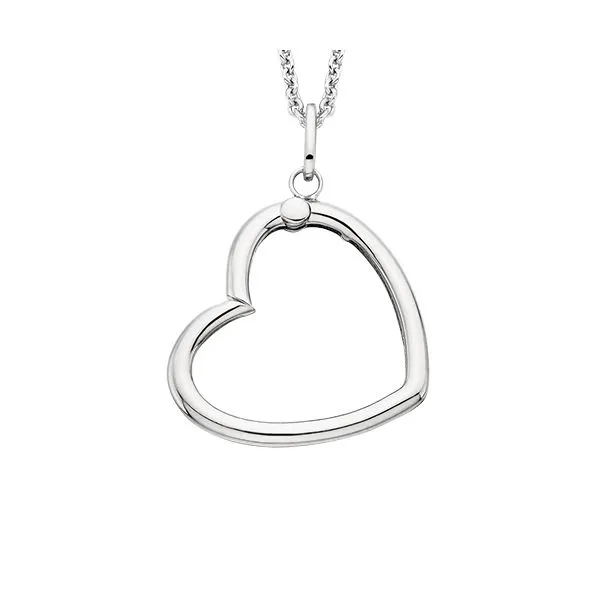 Sterling Silver Heart Charm Holder J. Thomas Jewelers Rochester Hills, MI