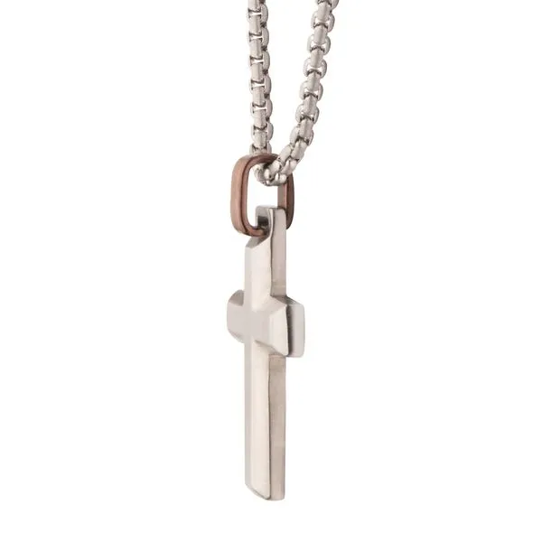 Steel Beveled Cross Image 3 J. Thomas Jewelers Rochester Hills, MI