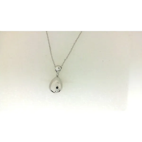 sterling silver necklace with pear shape pendant J. Thomas Jewelers Rochester Hills, MI