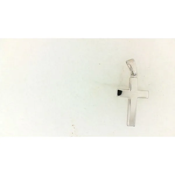 sterling silver polished wide dome cross J. Thomas Jewelers Rochester Hills, MI