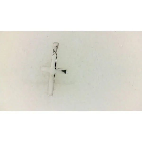 sterling silver small polished straight domed cross J. Thomas Jewelers Rochester Hills, MI