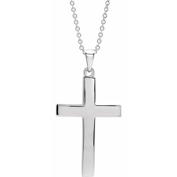 Flat Polished Cross J. Thomas Jewelers Rochester Hills, MI