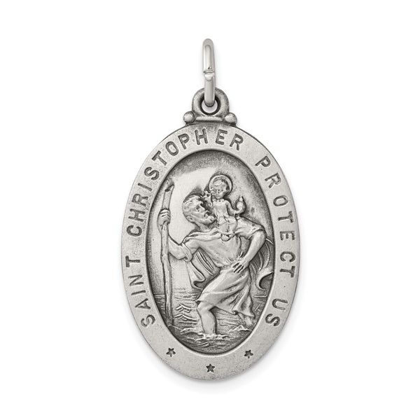Sterling Silver St. Christopher Medal J. Thomas Jewelers Rochester Hills, MI