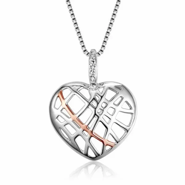 Heart Pendant With Rose Gold Accent J. Thomas Jewelers Rochester Hills, MI