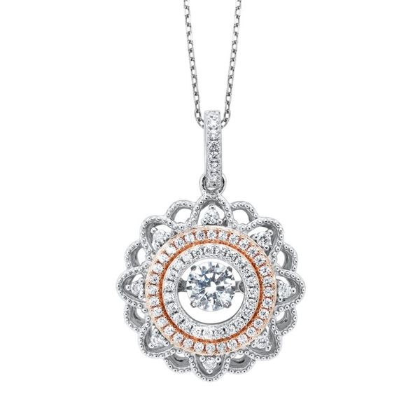 Sterling Silver And Rose Gold Plated Pendant J. Thomas Jewelers Rochester Hills, MI
