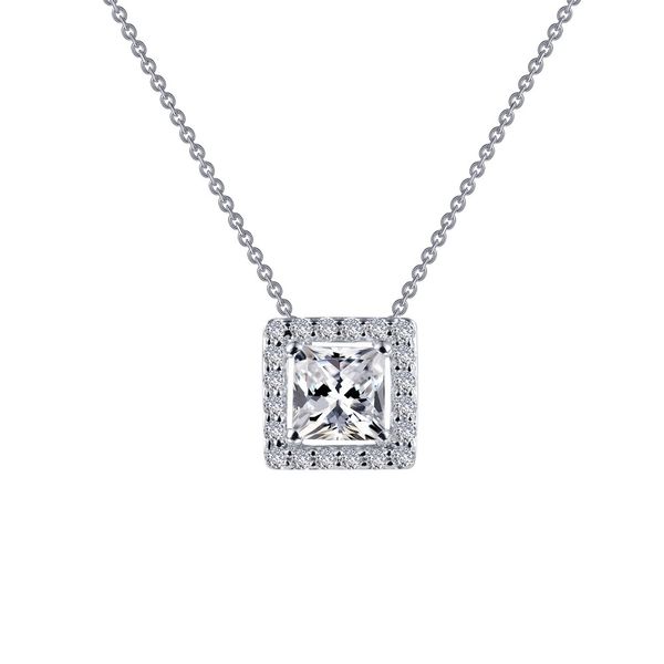 Timeless Elegance. This Halo Necklace Features Lafonn's Signature Lassaire Round Simulated Diamonds In Sterling Silver Bonded Wi J. Thomas Jewelers Rochester Hills, MI