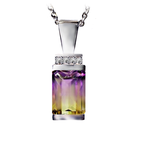 Ametrine And White Sapphire Pendant J. Thomas Jewelers Rochester Hills, MI