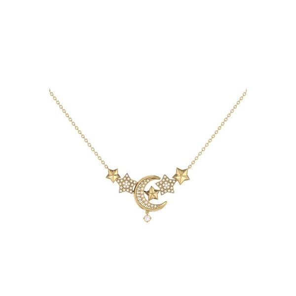 Star Cluster Moon  Necklace J. Thomas Jewelers Rochester Hills, MI