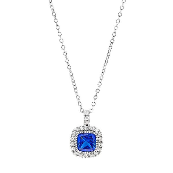 Simulated Blue Sapphire Pendant J. Thomas Jewelers Rochester Hills, MI