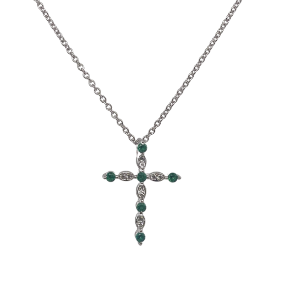 Simulated Emerald Cross J. Thomas Jewelers Rochester Hills, MI