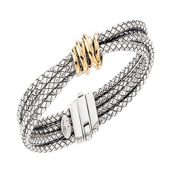 Italian Silver Multi Strand Basket Weave Bracelet J. Thomas Jewelers Rochester Hills, MI