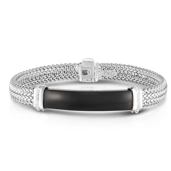 Black Onyx And Silver Bangle J. Thomas Jewelers Rochester Hills, MI