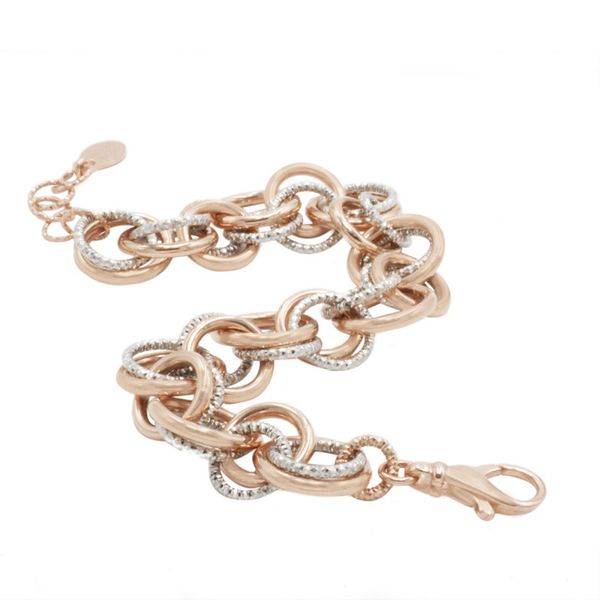 Sterling Silver and Rose Gold Plated Willow Bracelet J. Thomas Jewelers Rochester Hills, MI