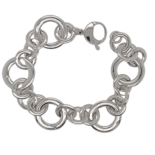 Sterling Silver Round Link Bracelet J. Thomas Jewelers Rochester Hills, MI