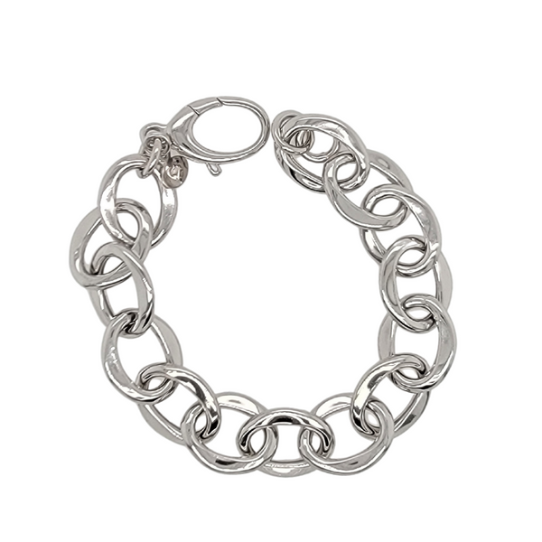 Sterling Silver Oval Link Bracelet J. Thomas Jewelers Rochester Hills, MI