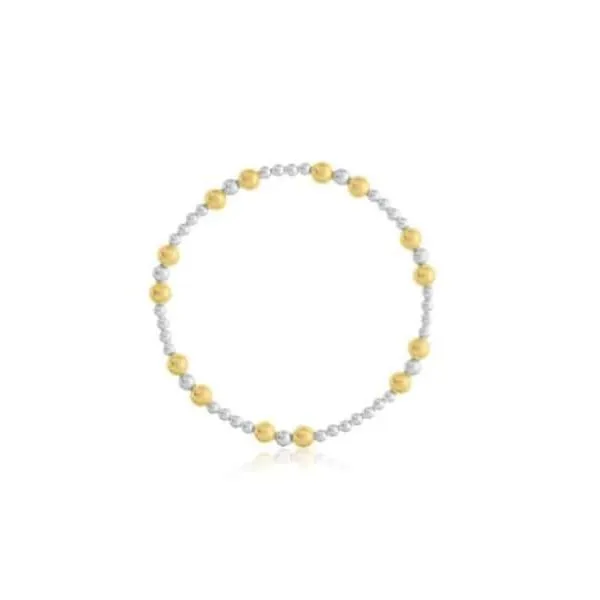 Silver and Gold Bead Bracelet Image 2 J. Thomas Jewelers Rochester Hills, MI