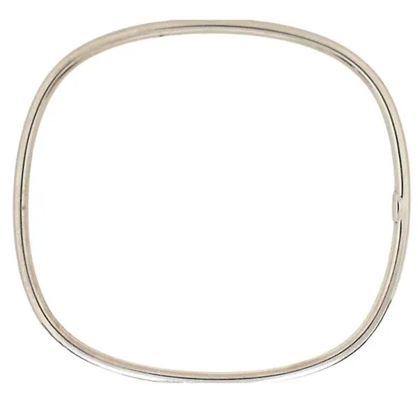 sterling silver rhodium plated rectangular bangle bracelet J. Thomas Jewelers Rochester Hills, MI