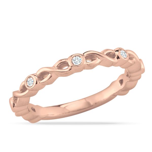 Satin Twist Diamond Rose Gold Ring J. Thomas Jewelers Rochester Hills, MI