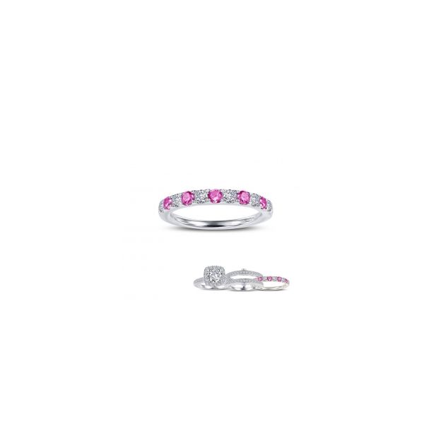 Lafonn White Pink Tourmaline Ring J. Thomas Jewelers Rochester Hills, MI