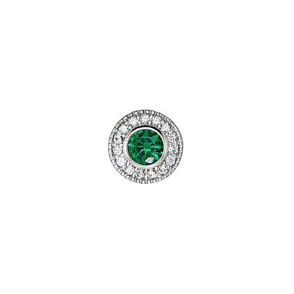 Simulated Emerald Charm J. Thomas Jewelers Rochester Hills, MI