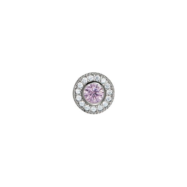 Simulated Pink Sapphire Charm J. Thomas Jewelers Rochester Hills, MI