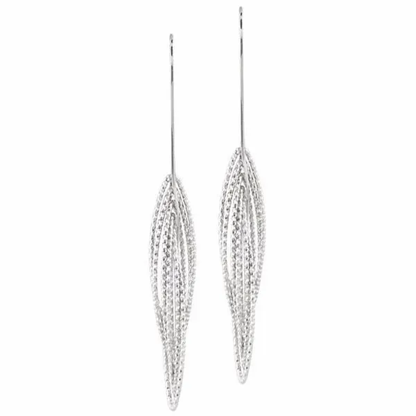 Sterling Silver Marquis Twist Earrings J. Thomas Jewelers Rochester Hills, MI