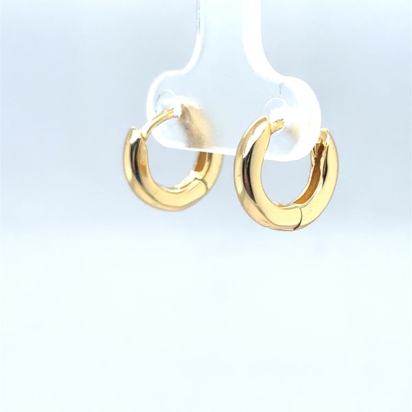 Yellow Gold Plated Huggie Hoops J. Thomas Jewelers Rochester Hills, MI