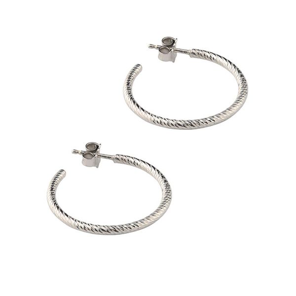 Medium Sparkle Hoops J. Thomas Jewelers Rochester Hills, MI