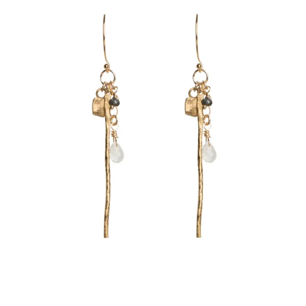 Raw Black Diamond Drop Earrings J. Thomas Jewelers Rochester Hills, MI