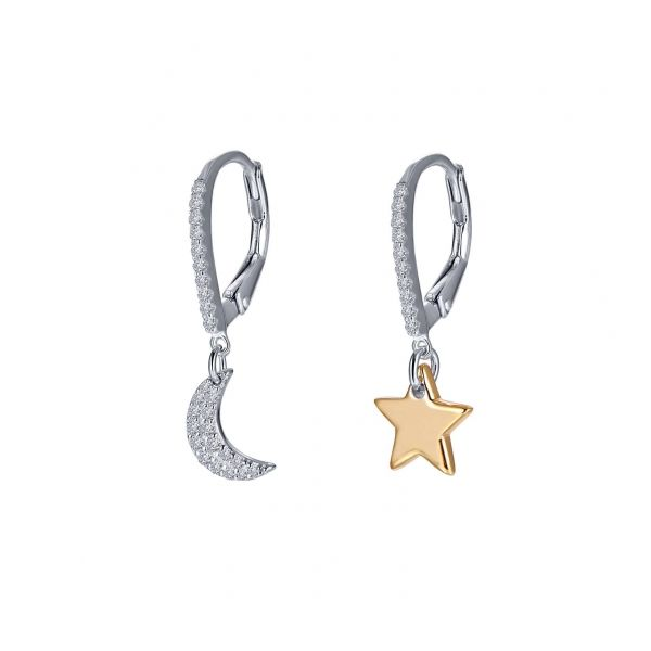 Lafonn Dangling Moon And Star Earrings J. Thomas Jewelers Rochester Hills, MI