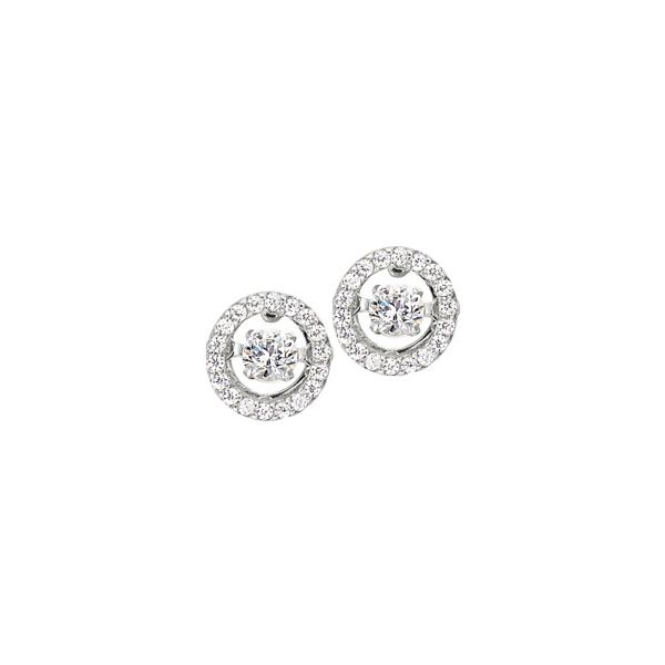 Simulated Dancing Diamond Earrings J. Thomas Jewelers Rochester Hills, MI