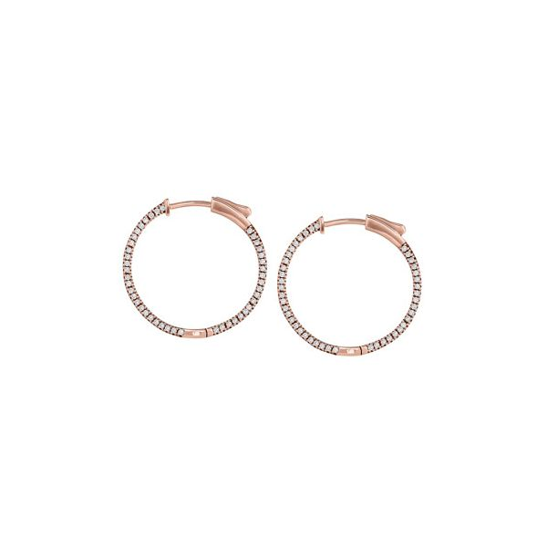 Rose Gold Plated Hoops J. Thomas Jewelers Rochester Hills, MI