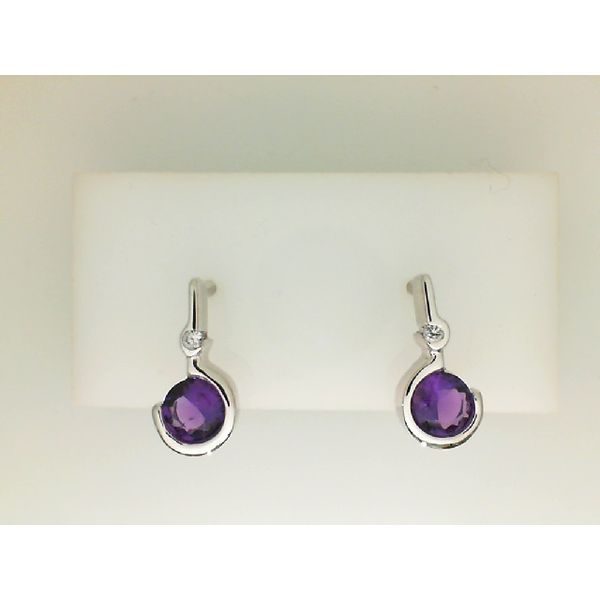 Amethyst And White Sapphire Earrings J. Thomas Jewelers Rochester Hills, MI