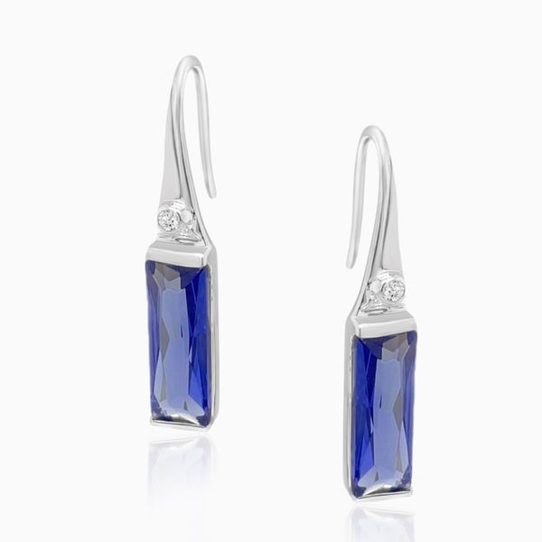 Laboratory Grown Tanzanite Earrings J. Thomas Jewelers Rochester Hills, MI