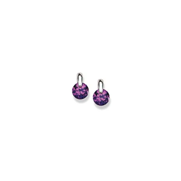 Sterling Silver and Amethyst CZ Earrings J. Thomas Jewelers Rochester Hills, MI