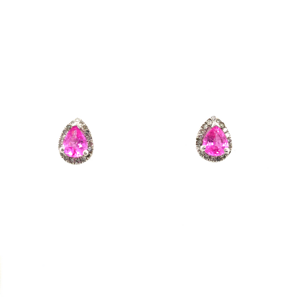 Pink Sapphire Diamond Earrings J. Thomas Jewelers Rochester Hills, MI