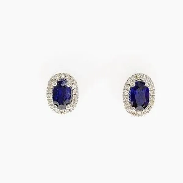 Oval Purple Sapphire Earrings J. Thomas Jewelers Rochester Hills, MI