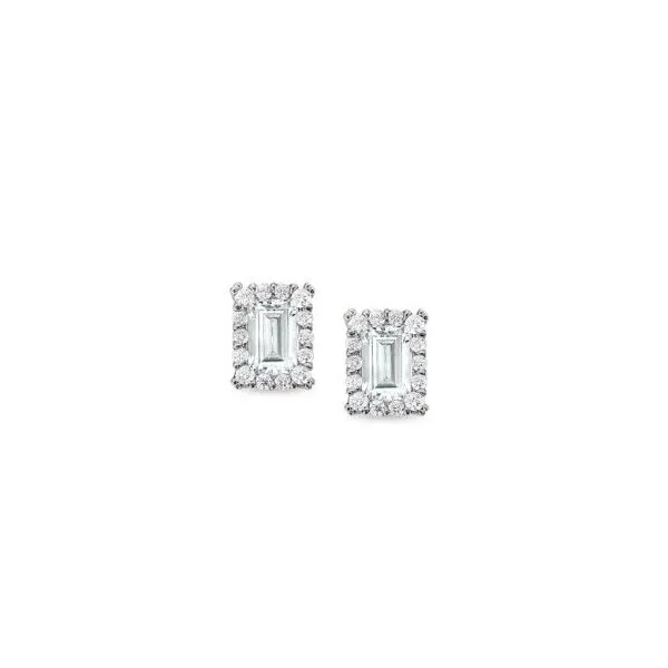 Simulated Emerald Cut Earrings J. Thomas Jewelers Rochester Hills, MI