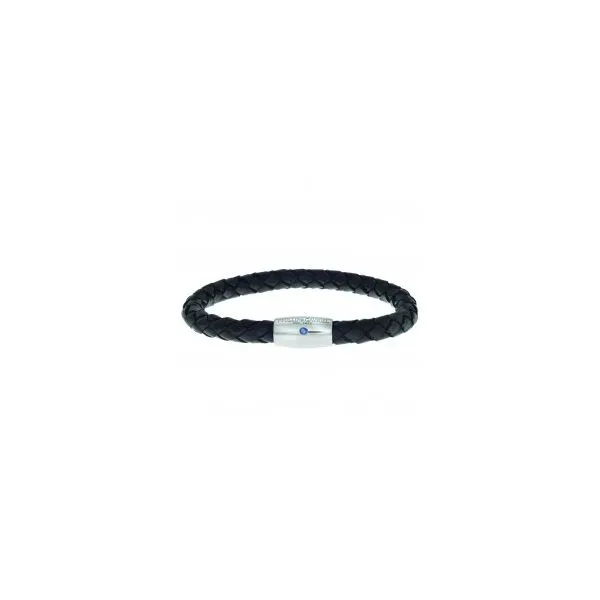 Woven Black Leather Bracelet J. Thomas Jewelers Rochester Hills, MI