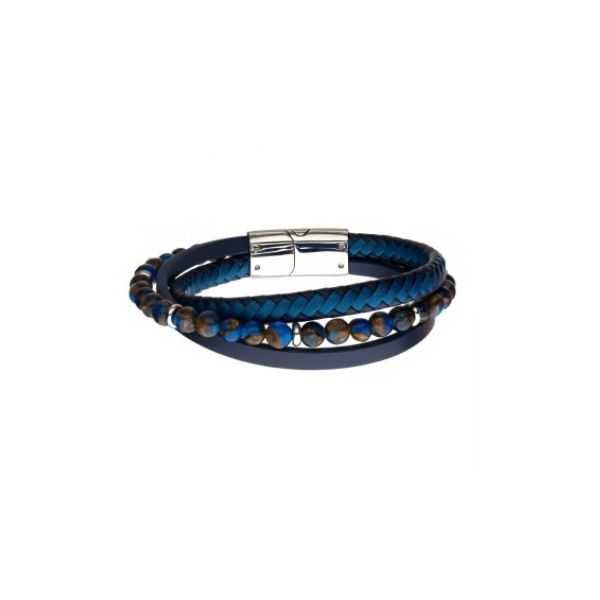 Blue Leather Layered Bracelet J. Thomas Jewelers Rochester Hills, MI
