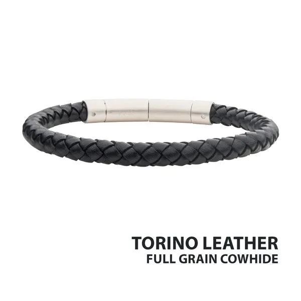 Black Leather Bracelet Image 2 J. Thomas Jewelers Rochester Hills, MI