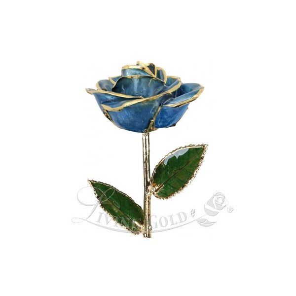 Light Blue Rose 24 Karat Gold J. Thomas Jewelers Rochester Hills, MI