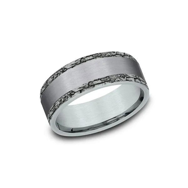 White Gold, Grey Tantalum, Stone Wall Pattern J. Thomas Jewelers Rochester Hills, MI