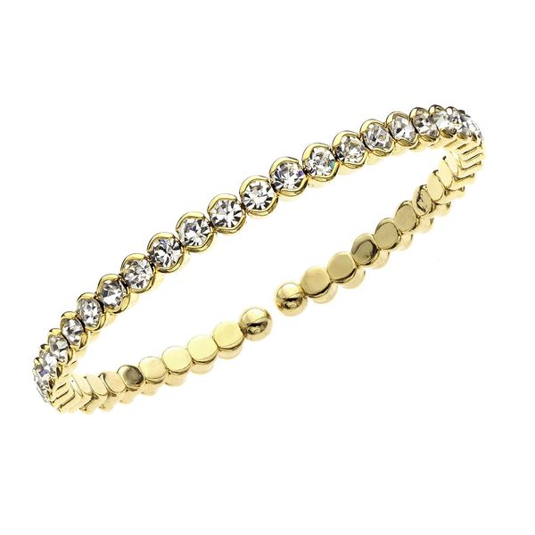 Yellow Single Honeycomb Crystals Cuff Bracelet J. Thomas Jewelers Rochester Hills, MI