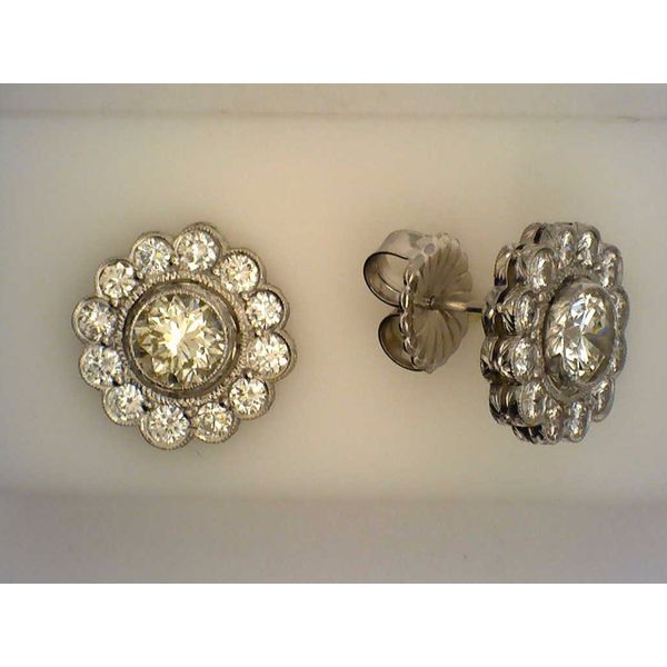 Edwardian Revival diamond earrings Joint Venture Estate Jewelry Charleston, SC